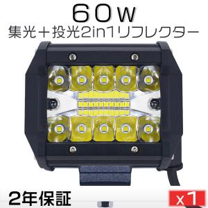 粗悪品にご注意！ 新生代3列ワークライト！60WLED作業灯 トラック /ダンプ用ワークライフ OSRAM製チップを凌ぐ  高透過性 2年保証 1個｜force4future