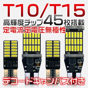 ゆうパケット送料無料 LEDバルブ T10 led ポジションランプ ルームランプ ナンバー 無極性 キャンバス内臓 24連 爆光 超小型 超高輝度 ホワイト 2個セット｜force4future