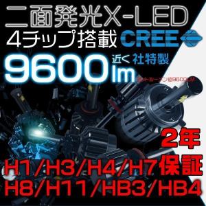 LEDヘッドライト 40W H1 両面発光 フォグランプ EMC対応 オールインワン 2年保証 2個 slj