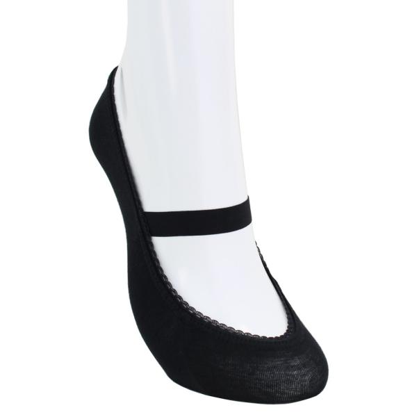 甲ストラップ付き 綿混 甲浅 脱げない フットカバー 抗菌防臭