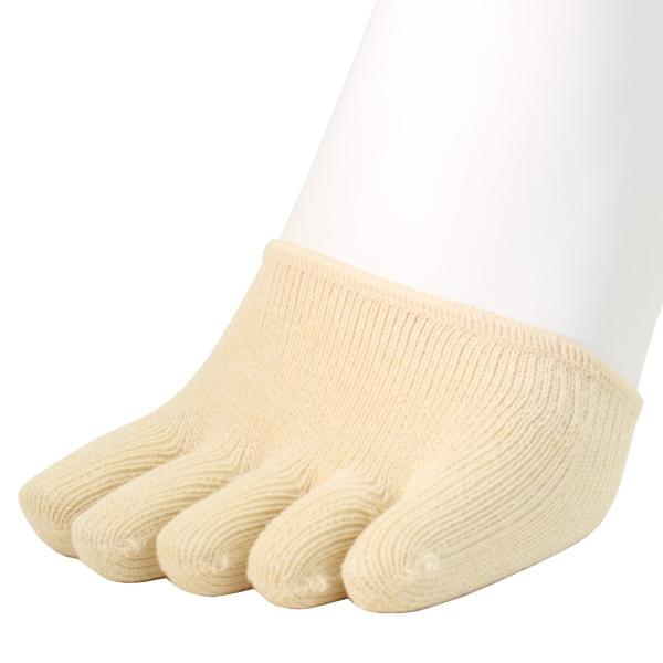 【3足組】つま先気持ち良い 綿混 5本指 つま先ソックス ハーフソックス