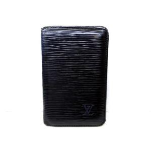 【美品】ルイヴィトン　名刺入れ　カードケース　エピ　ブラック　ノワール LOUIS VUITTON（ルイ・ヴィトン） エピ ポルト2カルトヴェルティカル