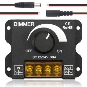 LED調光器 調光スイッチ DC12-24V 30A ディマースイッチ