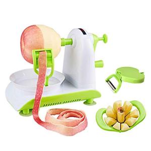 アップル ピーラー リンゴ 皮むき器 フルーツカッター 野菜 果物 手動 回転式 吸盤付き 3点セット