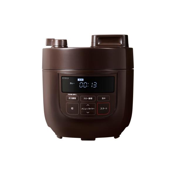 siroca 電気圧力鍋 SP-D131 ブラウン[圧力/無水/蒸し/炊飯/スロー調理/温め直し/コ...