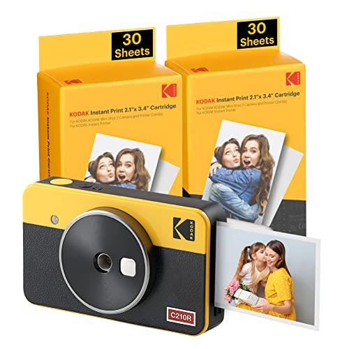 コダック KODAK Mini Shot 2 レトロ 4PASS 2-in-1インスタントカメラ＆フ...