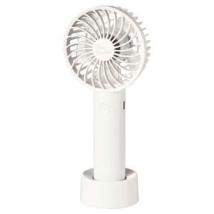【2021年モデル】エレコム USB扇風機 「flow flow flow」 FAN-U214WH 充電式 小型ハンディ スタンド付 3段階風量調節｜forest-net