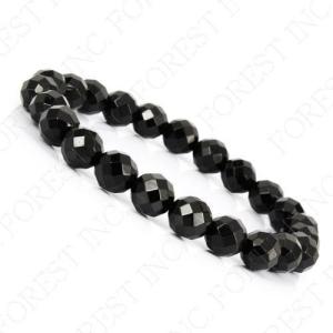 ブラックオニキス カット ブレスレット 4mm 〔BC1-150-4m1p〕｜forest-stone