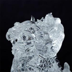 最高級 水晶 手彫り 麒麟 一対 彫刻置物 D...の詳細画像3