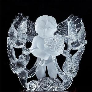 最高級 天然水晶手彫り天使（エンジェル）鑑別付 〔D3-38〕