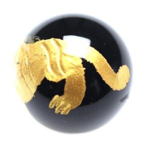 金彫り 白虎 オニキス ビーズ 四神獣【粒売り...の詳細画像1