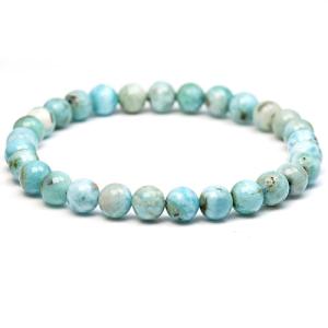 K1411〕約7mm キュープライトラリマー Larimar ブレスレット ドミニカ