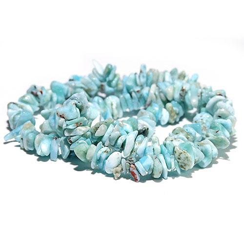 〔K1882〕ラリマー Larimar ペクトライト サザレ さざれ ブレスレット ドミニカ産