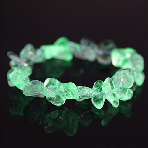 〔K1987-2〕希少 メキシコ産 蛍光 ハイアライトオパール ブレスレット  玉滴石 Hyalit...