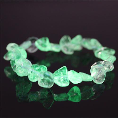 〔K1987-3〕希少 メキシコ産 蛍光 ハイアライトオパール ブレスレット  玉滴石 Hyalit...