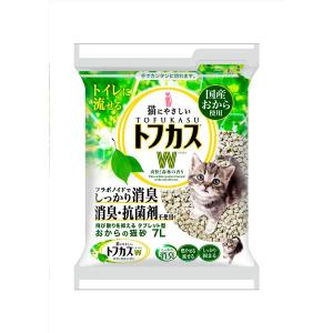 （まとめ）トフカスW［ダブル］ 7L 猫用トイレ用品/猫砂（おから） 〔×2セット〕｜forest-wakaba