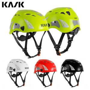 KASK カスク 産業用ヘルメット 「スーパープラズマ AQ ハイヴィズ」 リフレクター 蓄光クリップ装備｜forest-world