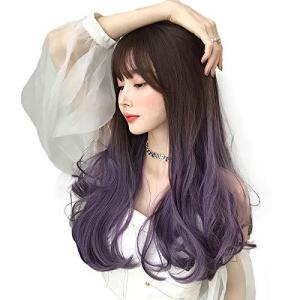 Collicarpo ウィッグ ロング かつら フルウィッグ 自然 ストレート ぱっつん前髪 カツラ ナチュラル 小顔 レディース wig ネット付き