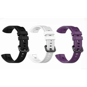 SHEAWA Huawei Band 3 Pro Band 4 Pro用 バンド 交換バンド ベルト シリコン スポーツバンド (ブラック+ホワイト+