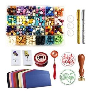 シーリングワックス セット  スタンプ ヘッド 蝋封 ワックス大量 手紙 招待状 祝福 告白 祝い