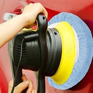 Readygohigh ポリッシャー バフ 12個入り 12.5cm-15cm  ポリッシャーカバー ウール 電動ポリッシャーカバー