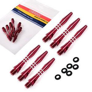 CUESOUL 2セットショートアルミ2BAダーツシャフト O’リング付