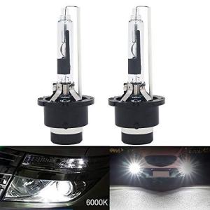 HSUN D2R HID バルブ 12V-24V 35W 6000K ホワイト 車用ヘッドライト純正交換用バーナー 車検対応  6000K ホワイト