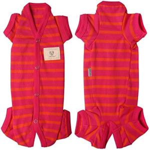 TONY HOBY 男女別け 犬用術後服 夏用 薄い犬のパジャマ 小型犬のロンパース ストライプ柄 ソフトコットン製 シンプル カジュアル