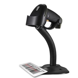 Aibecy バーコードスキャナー，自動USBバーコードスキャナー有線バーコード1 Dスキャナーリーダー付き調整可能スタンドUSBケーブル互換性のある