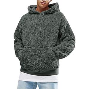 メンズ ボア パーカー フリース プルオーバー