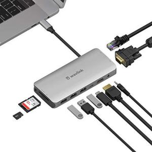 WAVLINK Type-C ミニドッキングステーション USB-Cハブ PD機能 9-in-1 USB C旅行用ミニドッキング 60W電力供給 1x