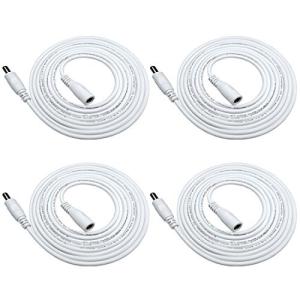 Liwinting 4個の2m DC延長ケーブル DC/AC電源延長ケーブル 2.1 mm x 5.5 mm電源アダプタLED源ACケーブル D