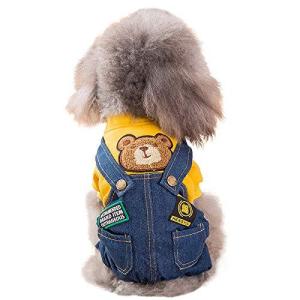 SEHOO犬服 秋冬 かわいい ペット服 犬猫用 デニム パーカー つなぎ コート 小型犬 中型犬 人気