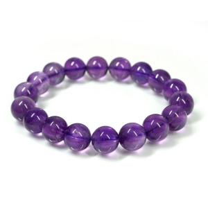 アメジスト ウルグアイ産 ブレスレット 大玉 16mm 19.5cm メンズL