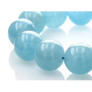 最高級（5A） アクアマリン ブレスレット 22mm玉 No.8 パワーストーン 天然石