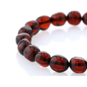 最高級（5A） 天然アンバー（琥珀） イレギュラーブレスレット  No.6 パワーストーン 天然石