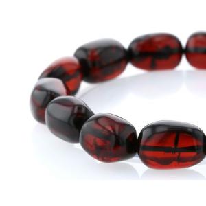 最高級（5A） 天然アンバー（琥珀） イレギュラーブレスレット  No.12 パワーストーン 天然石