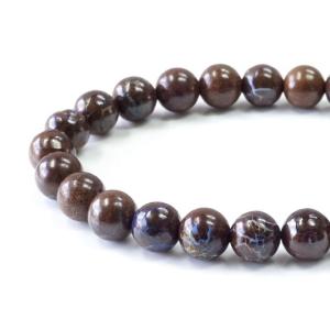 最高級（5A） ボルダーオパール ブレスレット 8mm玉 No.2 パワーストーン 天然石