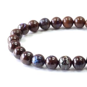 最高級（5A） ボルダーオパール ブレスレット 8mm玉 No.3 パワーストーン 天然石