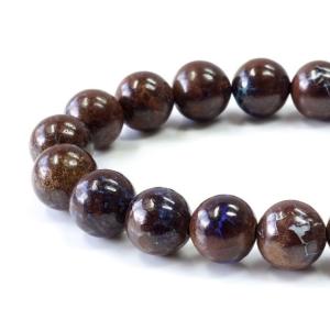 最高級（5A） ボルダーオパール ブレスレット 12mm玉 No.6 パワーストーン 天然石