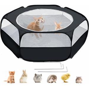 [YFFSFDC] ペット プレイ サークル 小動物フェンス アウトドア/室内 遊び用のサークル 折り畳式 小動物 メッシュ ケージフェンスペット ゲ