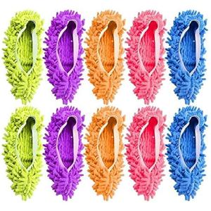 モップスリッパ 5足セット お掃除スリッパ 洗える 履いて歩くだけ 繊維 洗えるスリッパ 室内スリッパ 床掃除 掃除グッズ