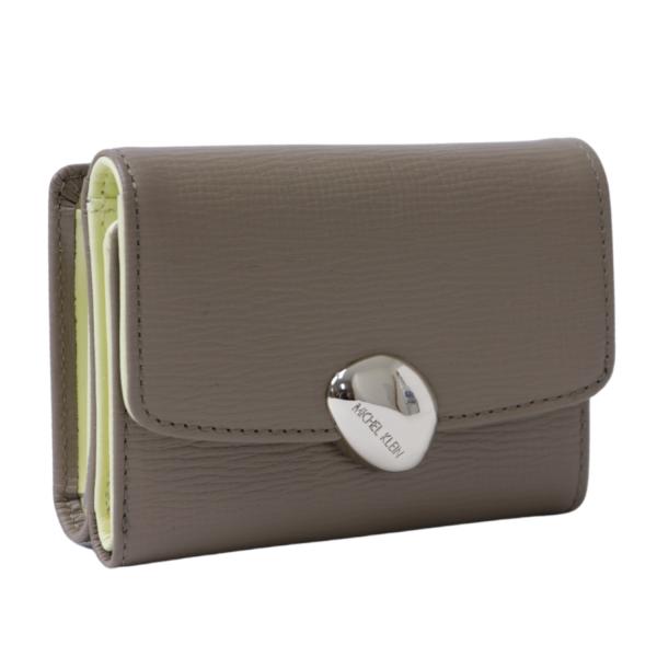 MICHEL KLEIN(ミッシェル クラン）カブセ二つ折り財布 2008 はっ水 レザー