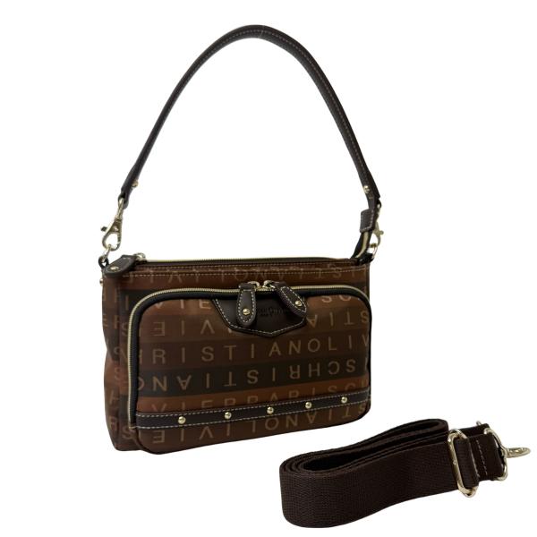 クリスチャンオリビエ 2Way お財布機能付ポシェット 7801G（ブラウン）/レディース/ハンドバ...