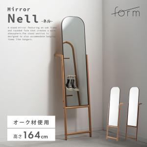 アンティーク調 木製鏡 楕円型 姿見 スタンドミラー/S050 : miku