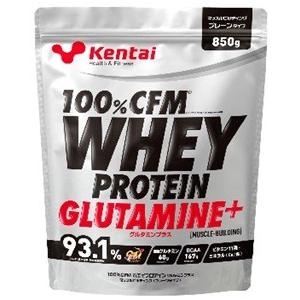 Kentai(ケンタイ） 100%CFMホエイプロテイン グルタミン+ プレーンタイプ 850g