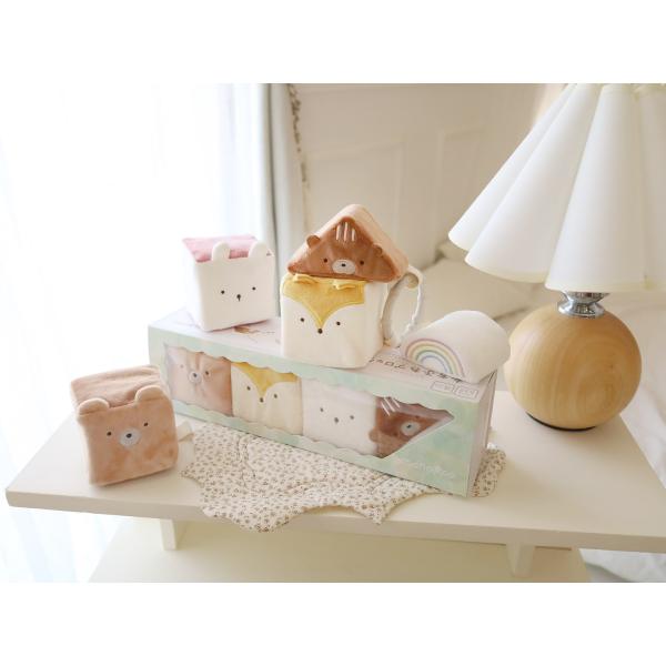 （アマノッポ/ amanoppo）もちふわブロック 森のおともだち お洗濯もできるギフト向けの布ブロ...