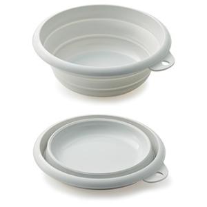 （伊勢藤/ISETO）おりたためる湯おけ I-637 グレー マグネット付 洗面器 風呂桶 吊り下げ...