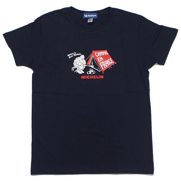 ミシュラン オフィシャル Michelin キャンプ Tシャツ ネイビー