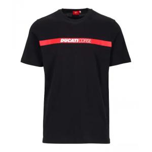 ドゥカティ コルセ オフィシャル DUCATI レッドライン ロゴ Tシャツ ブラック 黒 公式 MotoGP バイク｜formula-sports